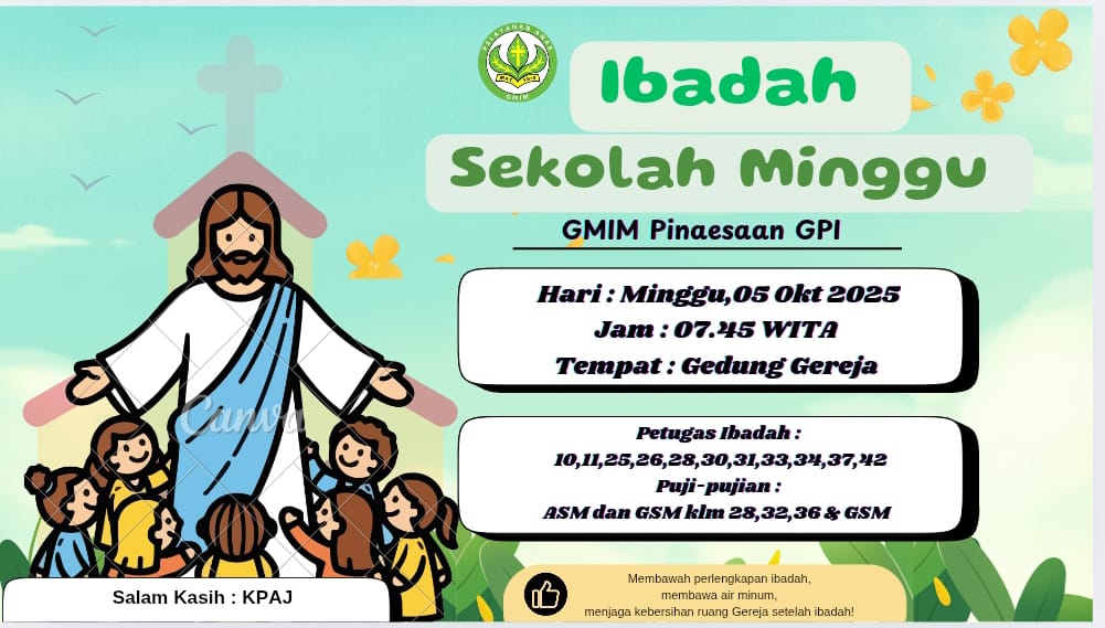 IBADAH ANAK SEKOLAH MINGGU