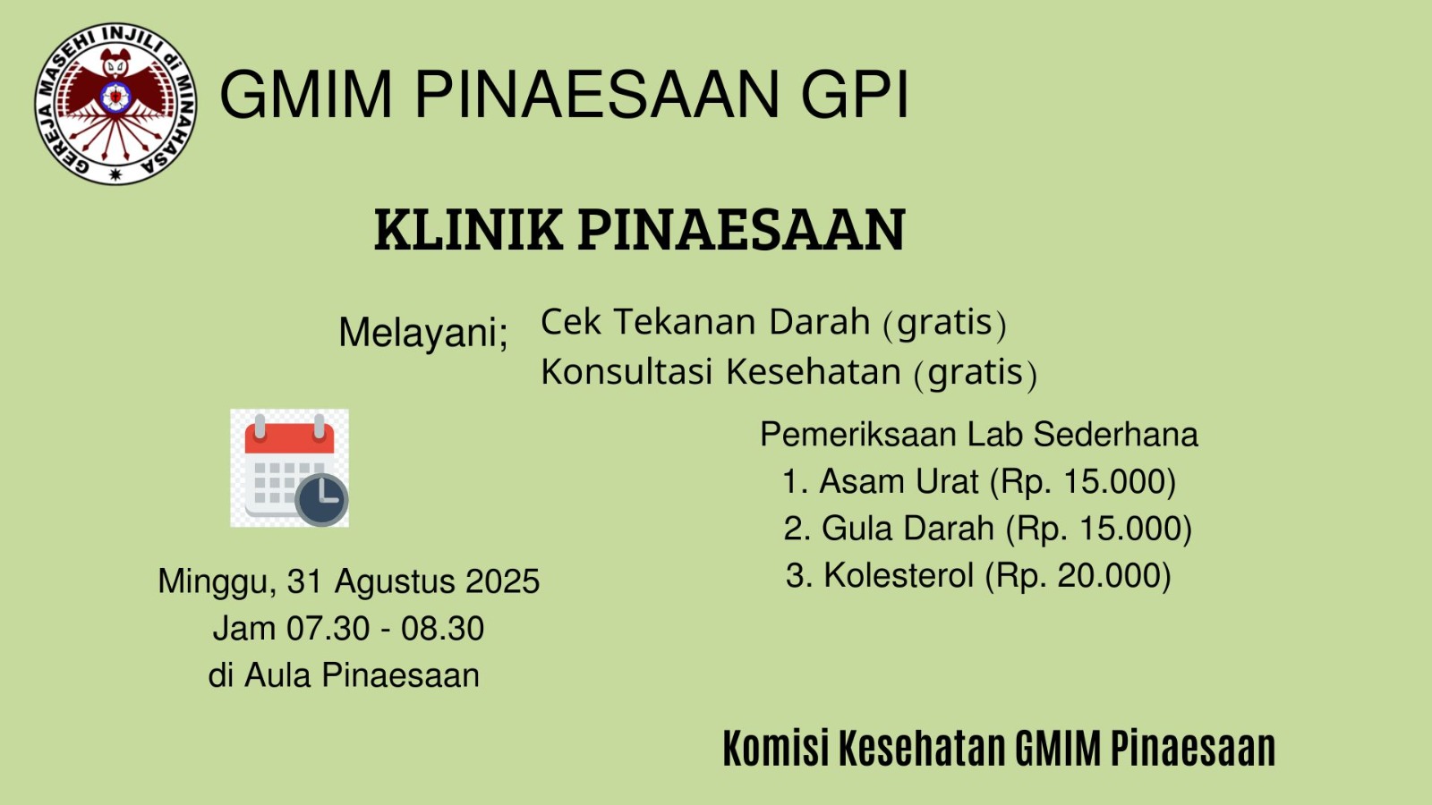 Klinik (31 Agustus 2025)